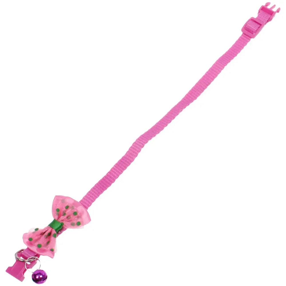 Ошейник с колокольчиком 1*19-32см «Zoo City-Бабочка» микс цветов (минивложение 12шт)