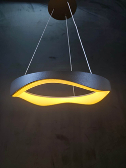 Люстра подвесная светодиодная Lanbos Melty, 120 Вт LED, до 25 кв м, черная