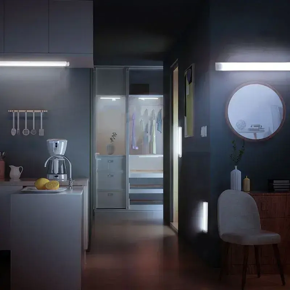 Умный ночник светильник 50 см. лампа на аккумуляторе с датчиком движения и датчиком света