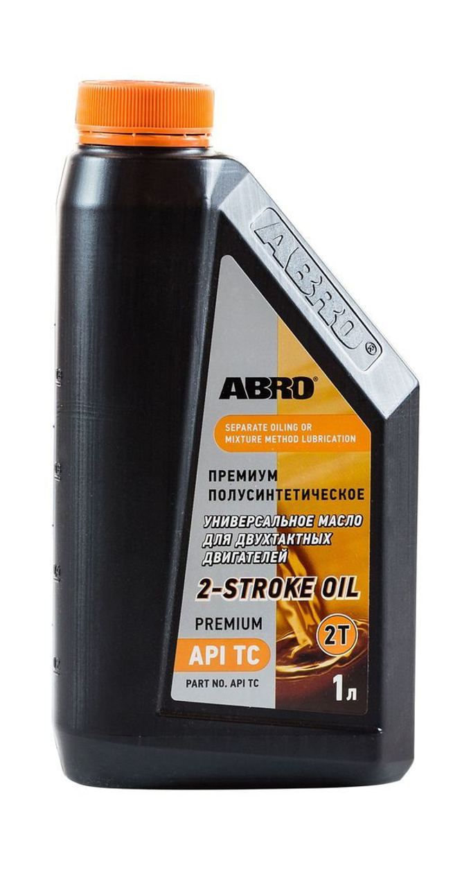 Масло ABRO API TC 2-х тактное полусинтетика, 1 л