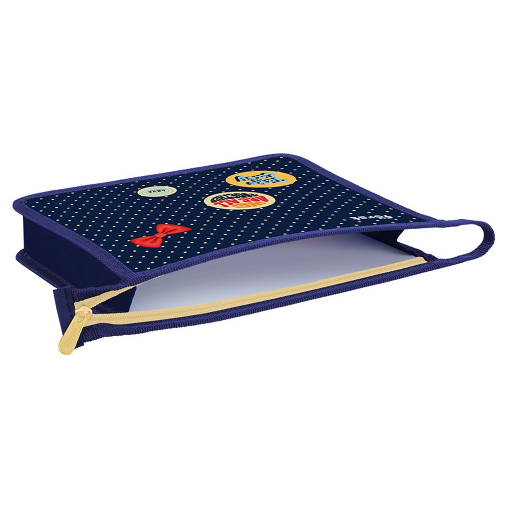 Папка для тетрадей 1 отделение, А5, Först "Горошек", 240*205*40мм, пластик, на молнии