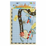 Игра-ходилка, Ракета "Воздушное путешествие", 3 +, размер игрового поля 420 х 300 мм, в комплекте кубик, 4 фишки, пакет с европодвесом