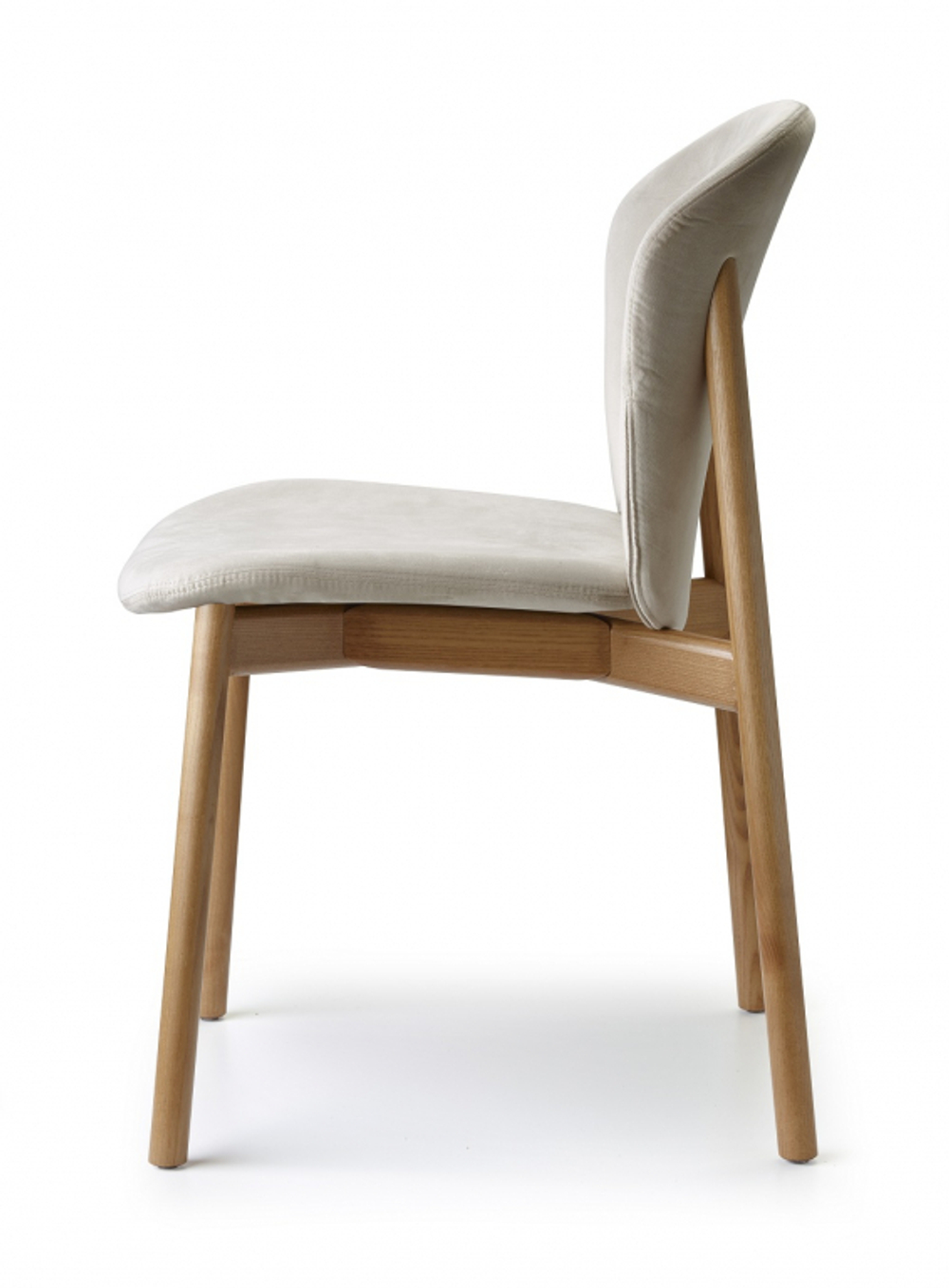 Стул деревянный с обивкой Scab Design Natural Finn, светлый ясень, слоновая кость