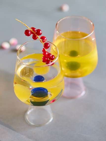 Набор бокалов для вина orb, 400 мл, розовый/зеленый, 2 шт.