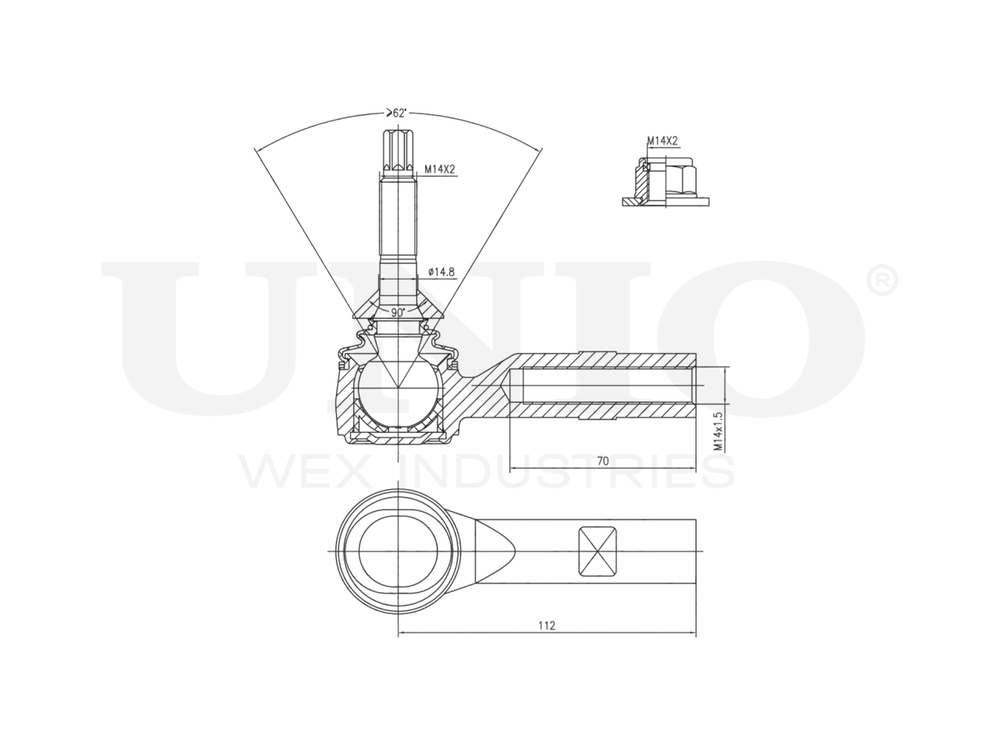 Наконечник рулевой UNIO SSP-10156