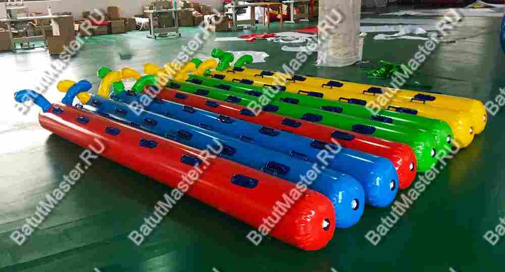 Надувная командная игра "Верхом на гусеницах", 6 мест