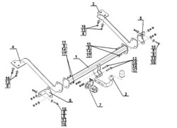 Фаркоп на Citroen Berlingo II LWB L2 2008-2019, Peugeot Partner II LWB L2 2008-2019 без снятия и подрезки бампера (паспорт и сертификат в комплекте)(без электрики) Steinhof.C-015