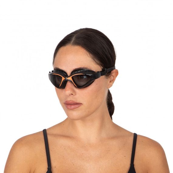 Очки для плавания Seac Lynx тонированные стекла черный/оранжевый