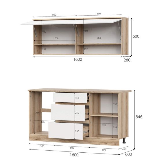 Кухня БРАУНИ 1600