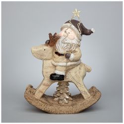 ФИГУРКА "ДЕД МОРОЗ НА ОЛЕНЕ" С LED-ПОДСВЕТКОЙ 22,7*9,8*28,5 СМ