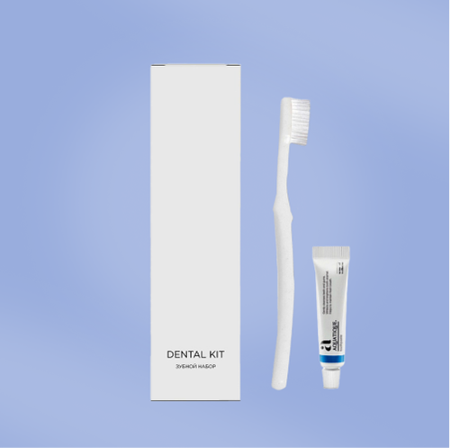 Зубной набор White line (100 шт.): щетка АК РСТ, паста тюбик Aquatique 5 мл, в коробочке