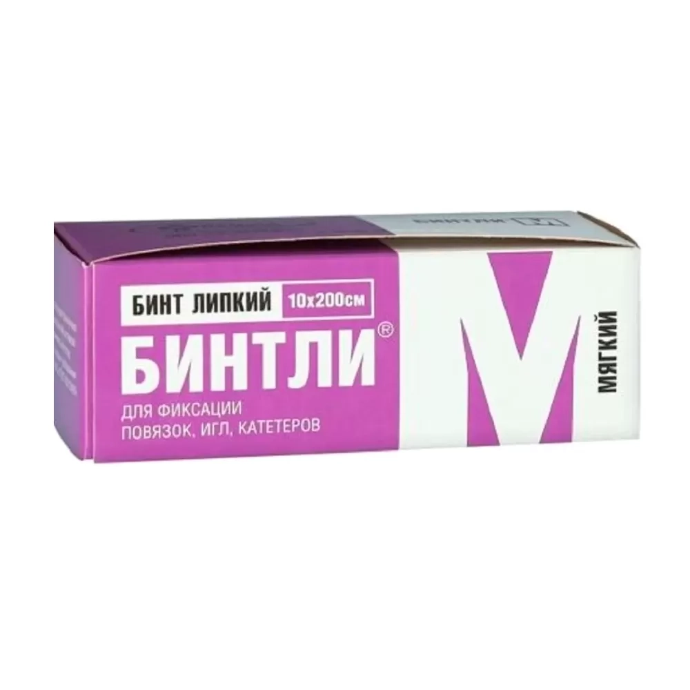 Бинт липкий Бинтли-М 10 см 2 м