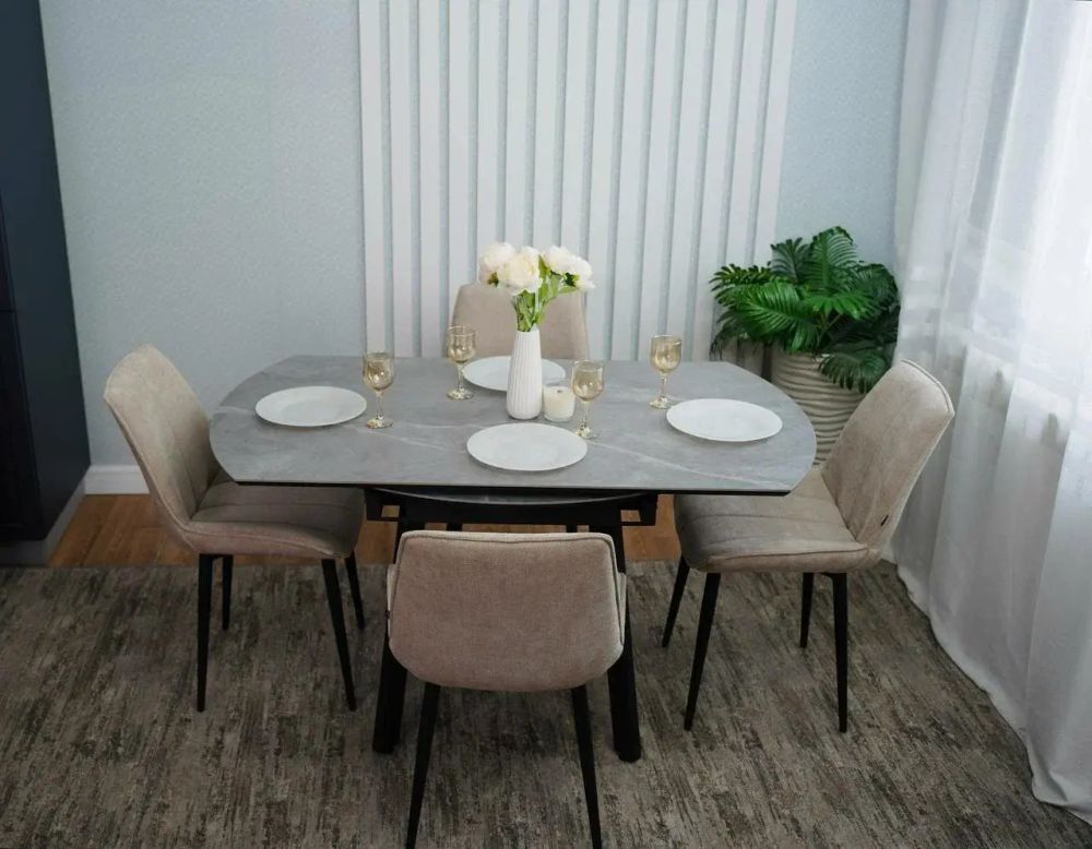 Стол керамический "Раунд" (Серый), ДСВ-Мебель, г. Пенза