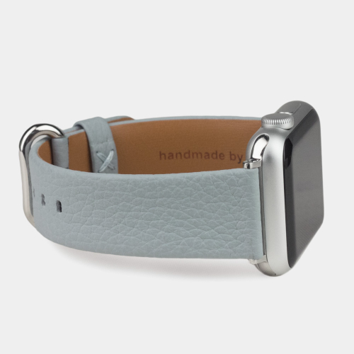 Ремешок для Apple Watch 40/41/42 mm из кожи теленка, голубого цвета
