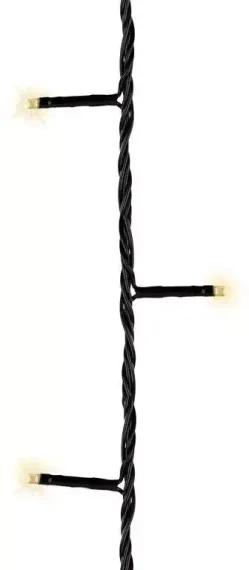 Светодиодная гирлянда с контроллером 9 м, 220V., 120 теплых белых LED ламп, черный ПВХ, Kaemingk (494164)