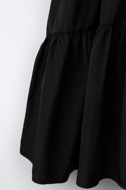 ZARA ПЛАТЬЕ ИЗ ТАФТЫ «СЕРДЦЕ», ЧЕРНЫЙ