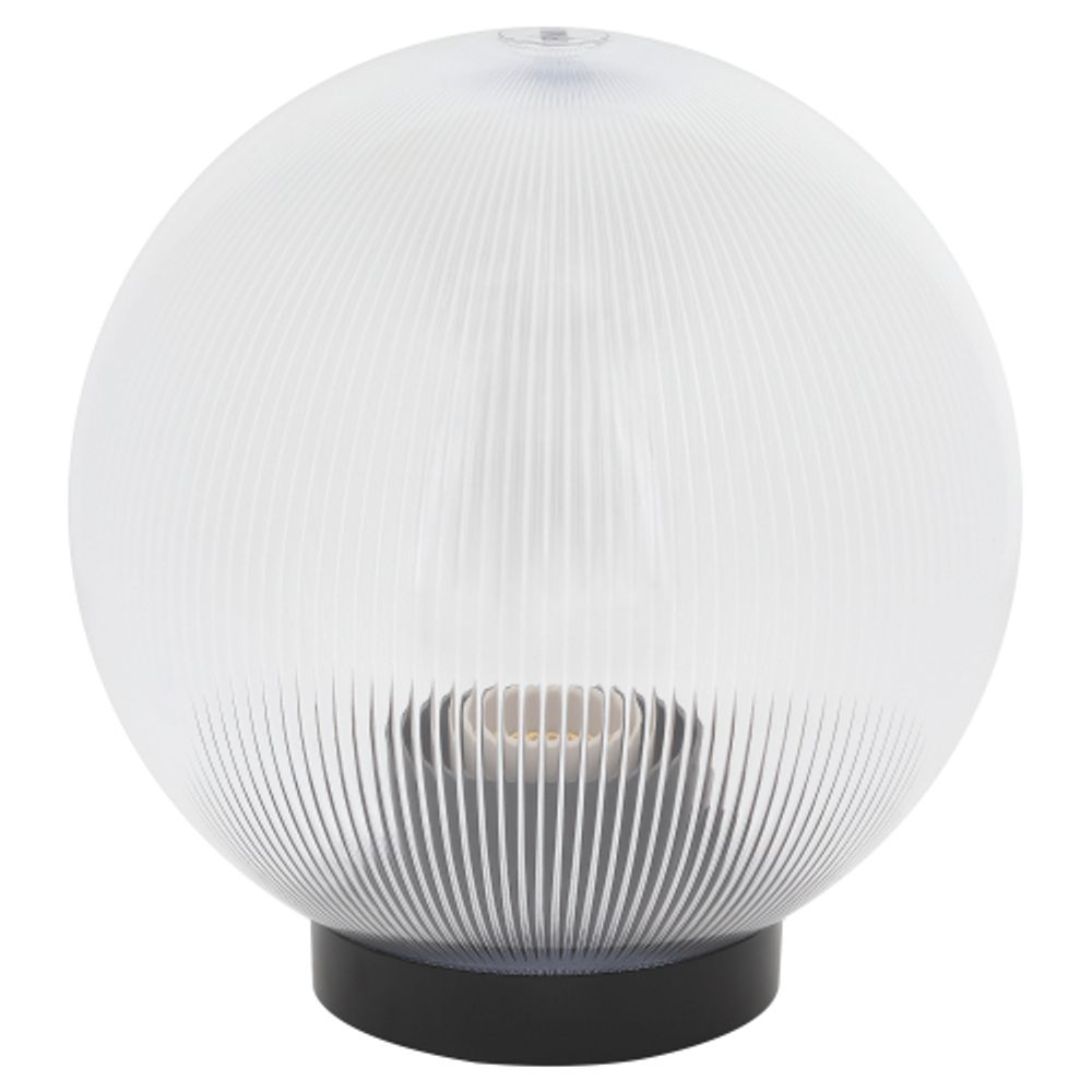 Садово-парковый светильник ЭРА НТУ 02-60-202 шар прозрачный призма на опору / кронштейн IP44 Е27 max60Вт d200mm | Садово-парковые светильники