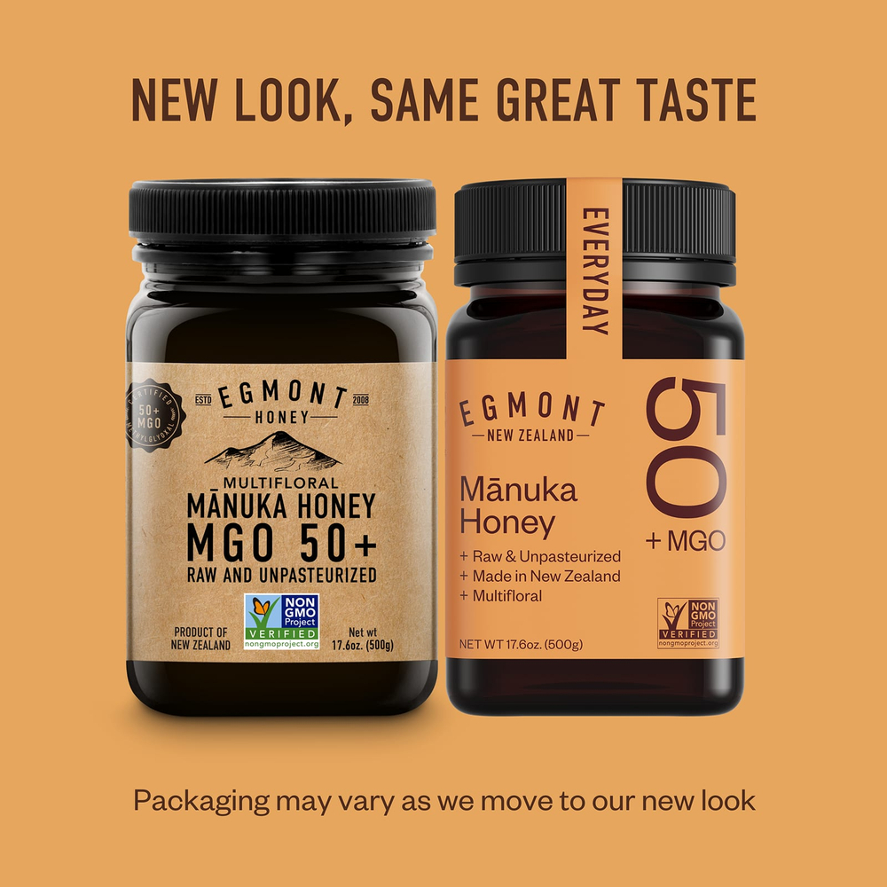 Egmont Honey, Мед манука, необработанный и непастеризованный, MGO 50+, 500 г (17,6 унции)