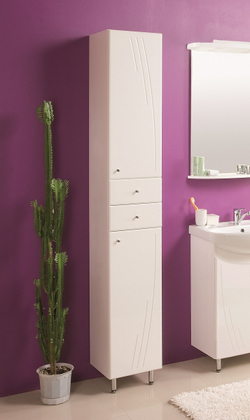 Пенал напольный Акватон Минима правый, белый