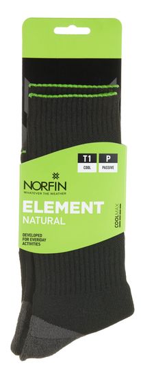 Носки Norfin T1P ELEMENT NATURAL CREW р.(39-41) M