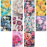 Календарь карманный 2025г. разноцветный принт "Цветы" (BG)