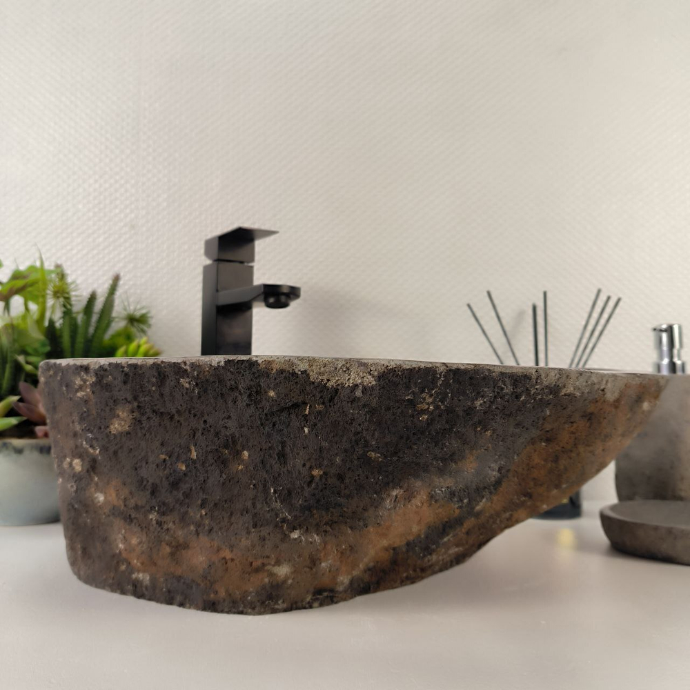 Раковина из речного камня RS-65145 46*39*15 0856