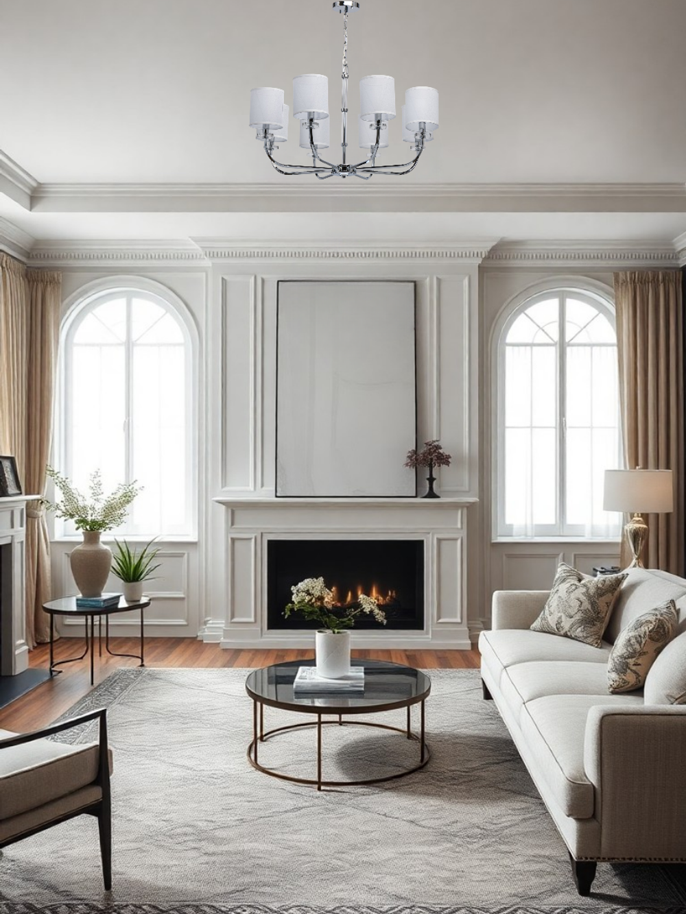 Люстра подвесная хрустальная Chiaro Палермо, 8 ламп E14, 480Вт, площадь освещения до 24м²