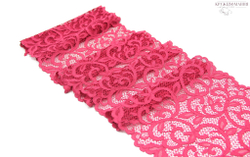 Эластичное кружево, ягодный оттенок, 19см (Артикул: EK-2167), м