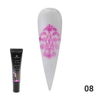 Гель краска для стемпинга и китайской росписи с шиммером Global Fashion, 8 мл 008