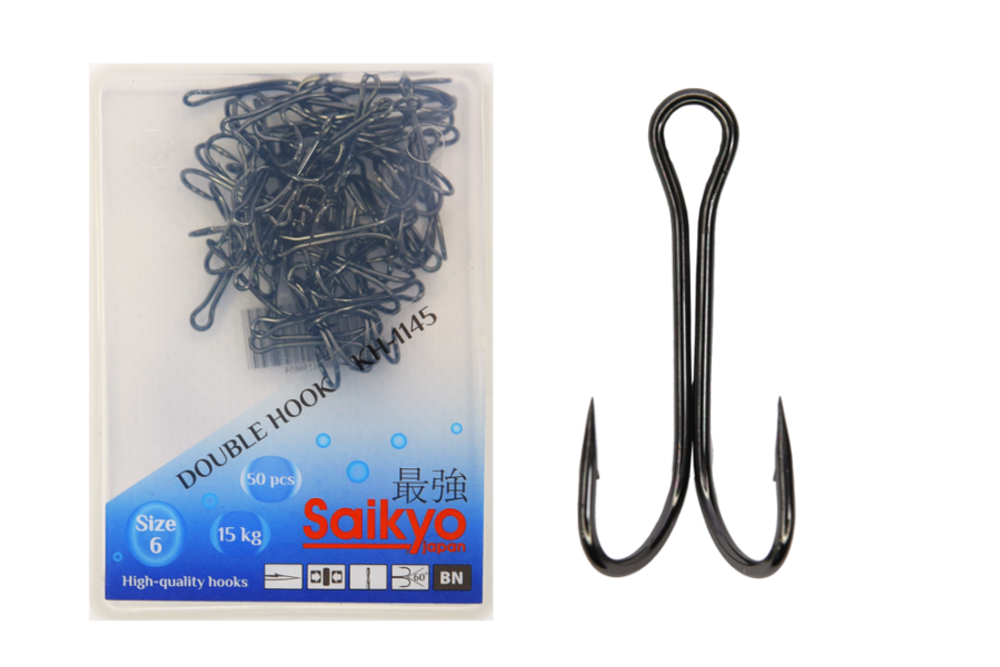 Крючки Saikyo двойн. KH-1145  № 6 BN (50шт)
