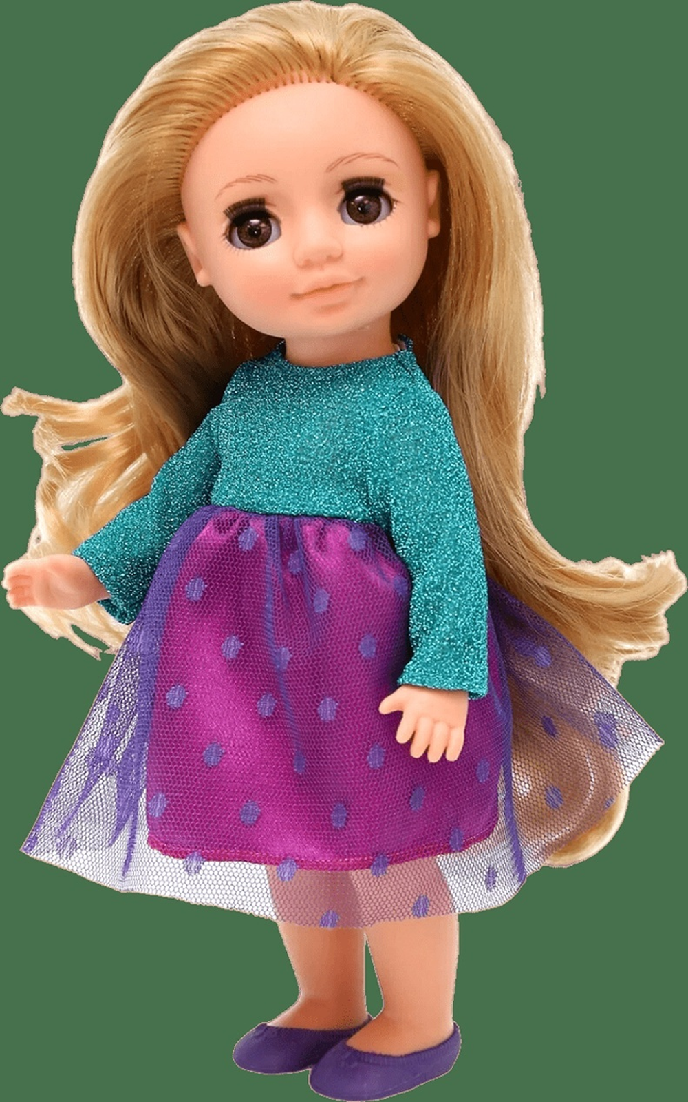 Кукла Ася мерцание цвета 26см. (Весна)