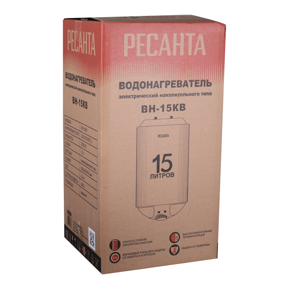 Водонагреватель электрический накопительный Ресанта ВН-15КВ