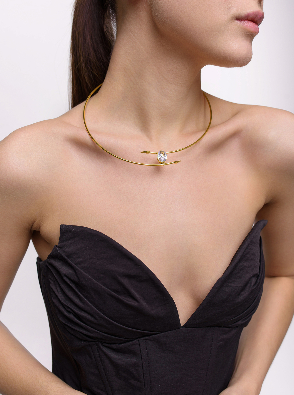 Обруч "Crystal spike" Gold