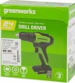 Дрель-шуруповерт аккумуляторная GREENWORKS GD24DD35 24В,35Hm,13мм,без АКБ и ЗУ (3704007)