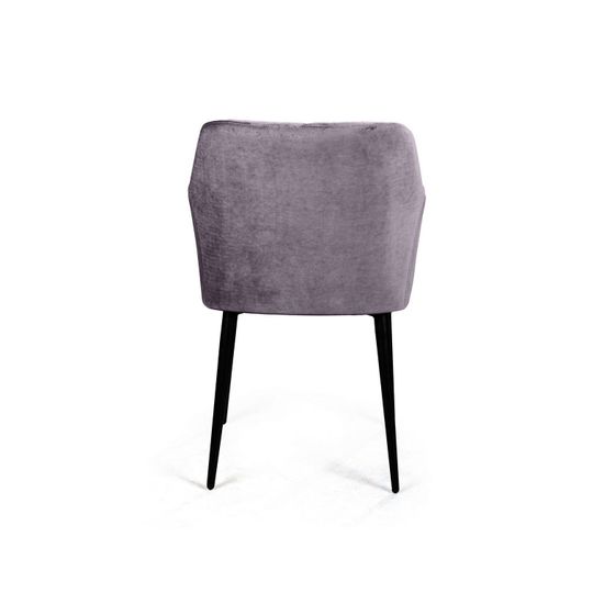 Стул с подлокотниками Robert, бархат серый 27