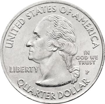 25 центов (1/4 доллара, квотер) 2009 США «Округ Колумбия» (P)