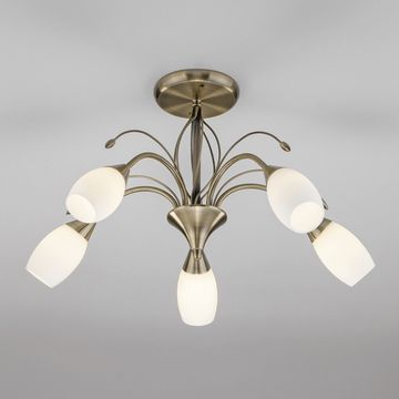 Люстра потолочная 30280/5 античная бронза Ginevra Eurosvet