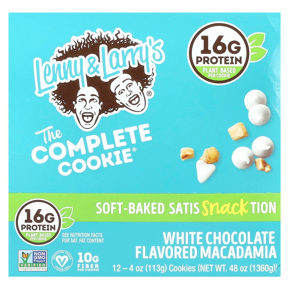 Lenny & Larry's, The Complete Cookie®, белый шоколад и макадамия, 12 видов печенья, 113 г (4 унции)