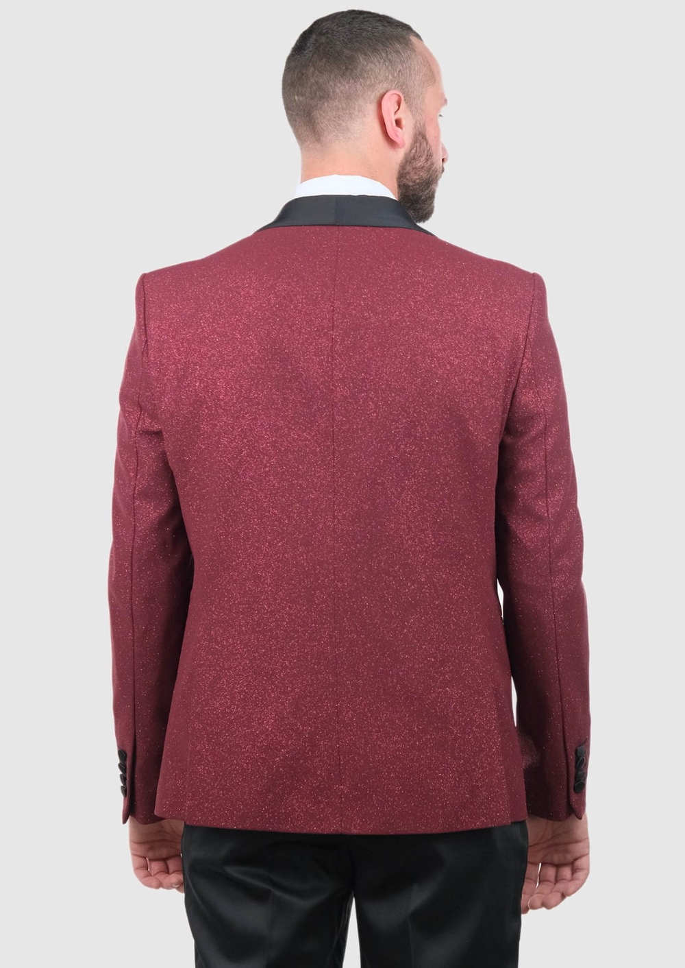 Мужской костюм смокинг (бордовый) А112