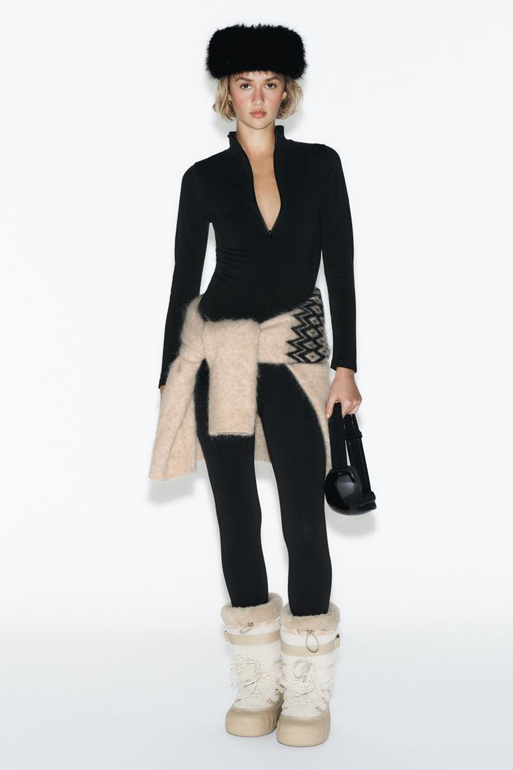 ZARA ОЧКИ-МАСКА SKI, ЧЕРНЫЙ