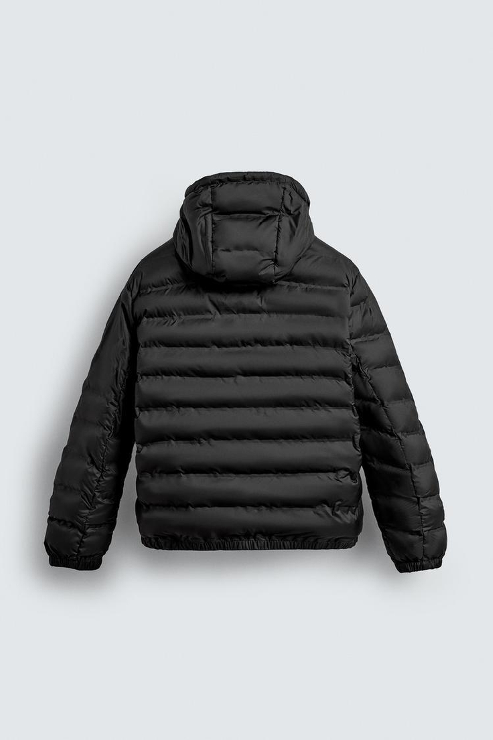 ZARA ЛЕГКАЯ СТЕГАНАЯ КУРТКА С ВОДООТТАЛКИВАЮЩИМ ЭФФЕКТОМ, ЧЕРНЫЙ