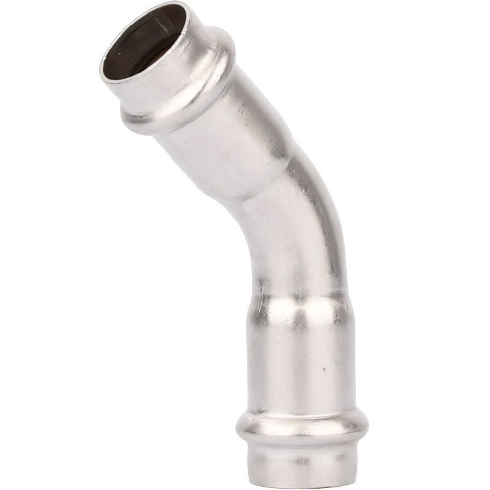 Отвод 45° 42-42, WAAG Heavy Inox, пресс-пресс, сталь нержавеющая