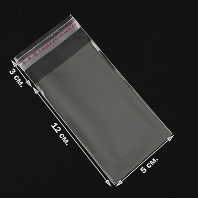 Пакеты 5х12+3 см БОПП 100/500/1000 штук прозрачные с клеевым клапаном