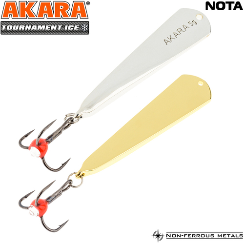 Блесна зимняя Akara Tournament Ice Nota 45 5 гр. SIL/Go