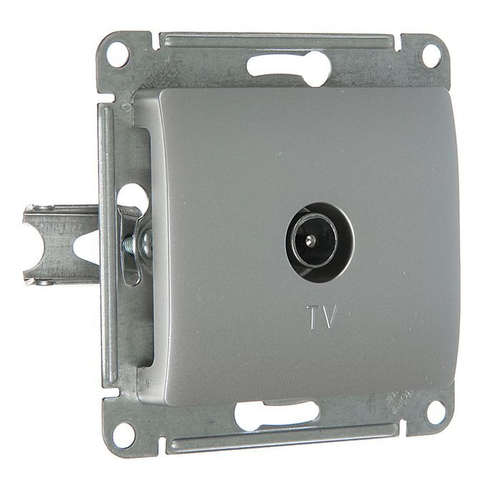 Розетка ТВ 1-местная алюмин. Schneider Electric 1DB механизм IP 20 (GSL000391)