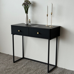 Туалетный столик консоль ROYAL 5311 эко (Черный-Черный-р.золото)