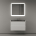 Тумба подвесная под раковину Sancos Cento, белый глянец 790х450х500