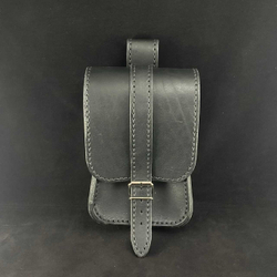 Сумка поясная вертикальная чёрная