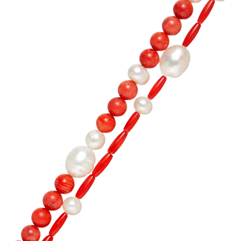 Колье Коралл с Жемчугом и Чили