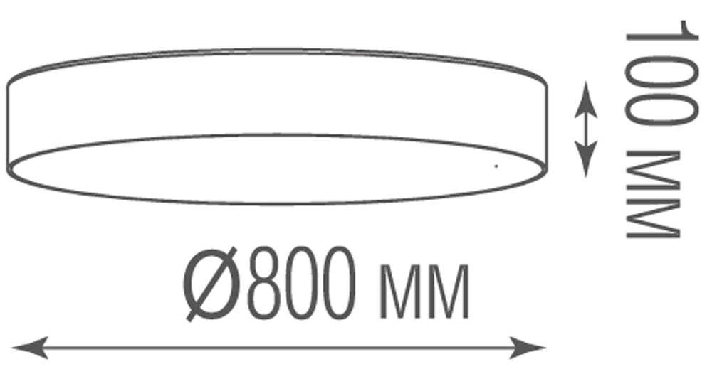 Накладной светодиодный светильник,  100Вт,  3000K/4000К,   D800